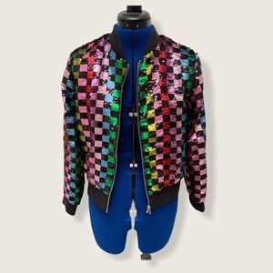 Rockets of Awesome Sequin Rainbow Bomber